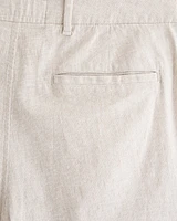 Athletic Loose Linen-Blend Fixed Waist Pant