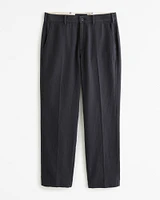 Athletic Loose Linen-Blend Fixed Waist Pant