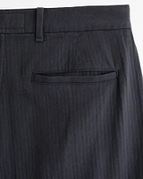 Athletic Loose Linen-Blend Fixed Waist Pant