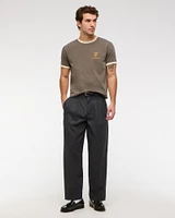 Pleated Baggy Trouser