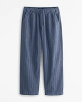 Baggy Linen-Blend Pull-On Pant