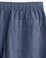 Baggy Linen-Blend Pull-On Pant