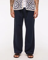 Baggy Cotton Textured Pull-On Pant