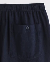 Baggy Cotton Textured Pull-On Pant