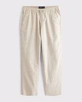 Loose Linen-Blend Pull-On Pant