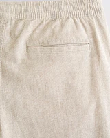 Loose Linen-Blend Pull-On Pant