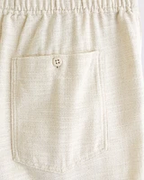 Baggy Cotton Texture Pull-On Pant