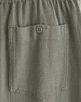 Baggy Cotton Texture Pull-On Pant