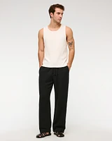 Baggy Cotton Texture Pull-On Pant