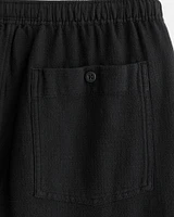 Baggy Cotton Texture Pull-On Pant
