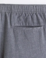 Relaxed Straight Tailored Linen-Blend Pull-On Pant