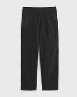 Relaxed Straight Tailored Linen-Blend Pull-On Pant