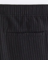 Relaxed Straight Tailored Linen-Blend Pull-On Pant