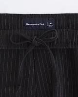 Relaxed Straight Tailored Linen-Blend Pull-On Pant