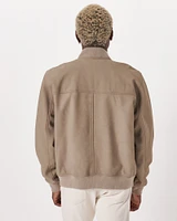 Genuine Suede Bomber Jacket