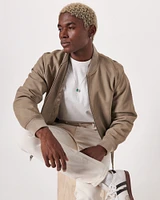 Genuine Suede Bomber Jacket