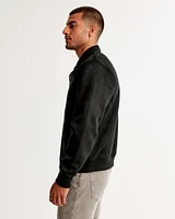 Vegan Suede Bomber Jacket