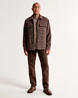 Wool-Blend Zip Shirt Jacket