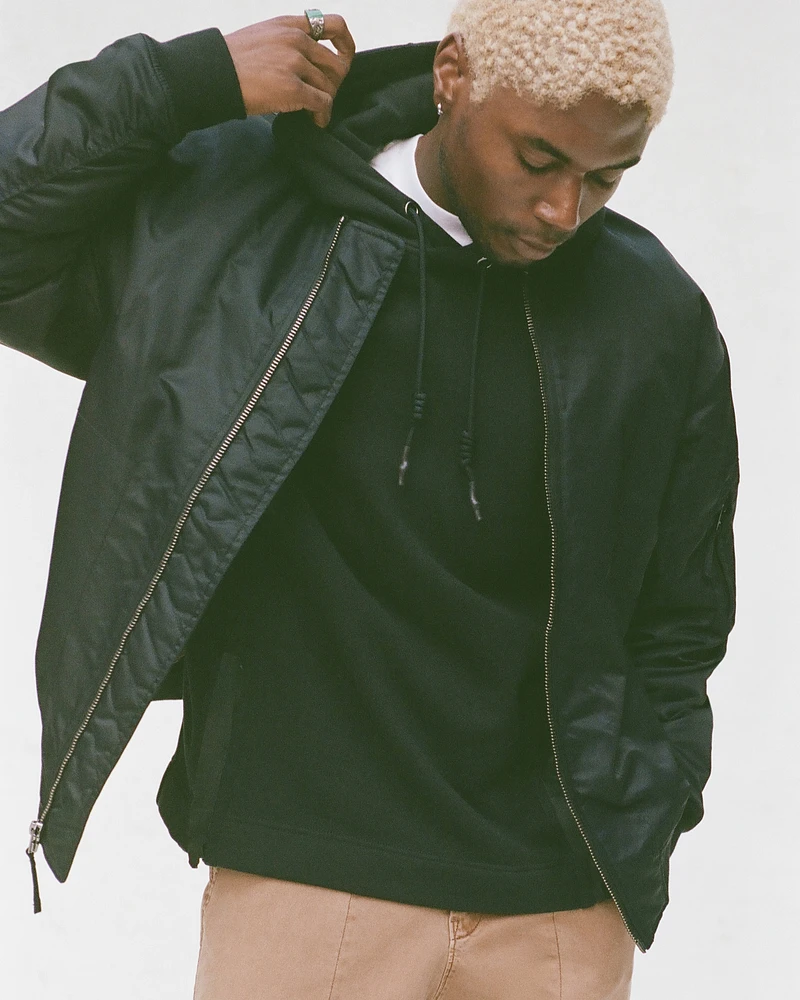 Nylon Bomber Jacket