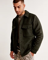 Elevated Wool-Blend Shirt Jacket