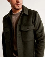 Elevated Wool-Blend Shirt Jacket