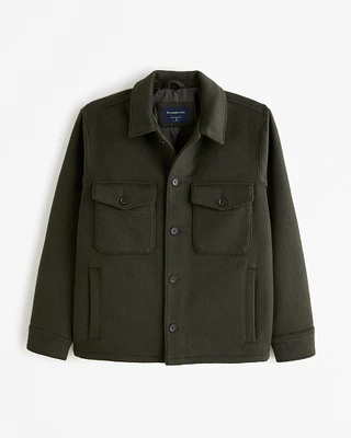 Elevated Wool-Blend Shirt Jacket