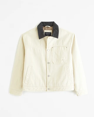 Lightweight Cropped Workwear Jacket