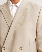 The A&F Collins Tailored Double-Breasted Linen-Blend Blazer