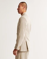 The A&F Collins Tailored Double-Breasted Linen-Blend Blazer