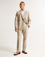 The A&F Collins Tailored Double-Breasted Linen-Blend Blazer