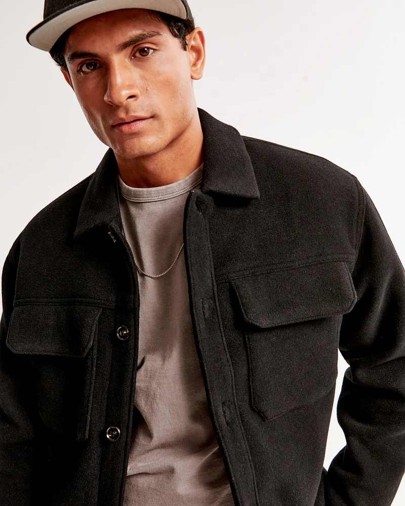 Cropped Dressy Trucker Jacket