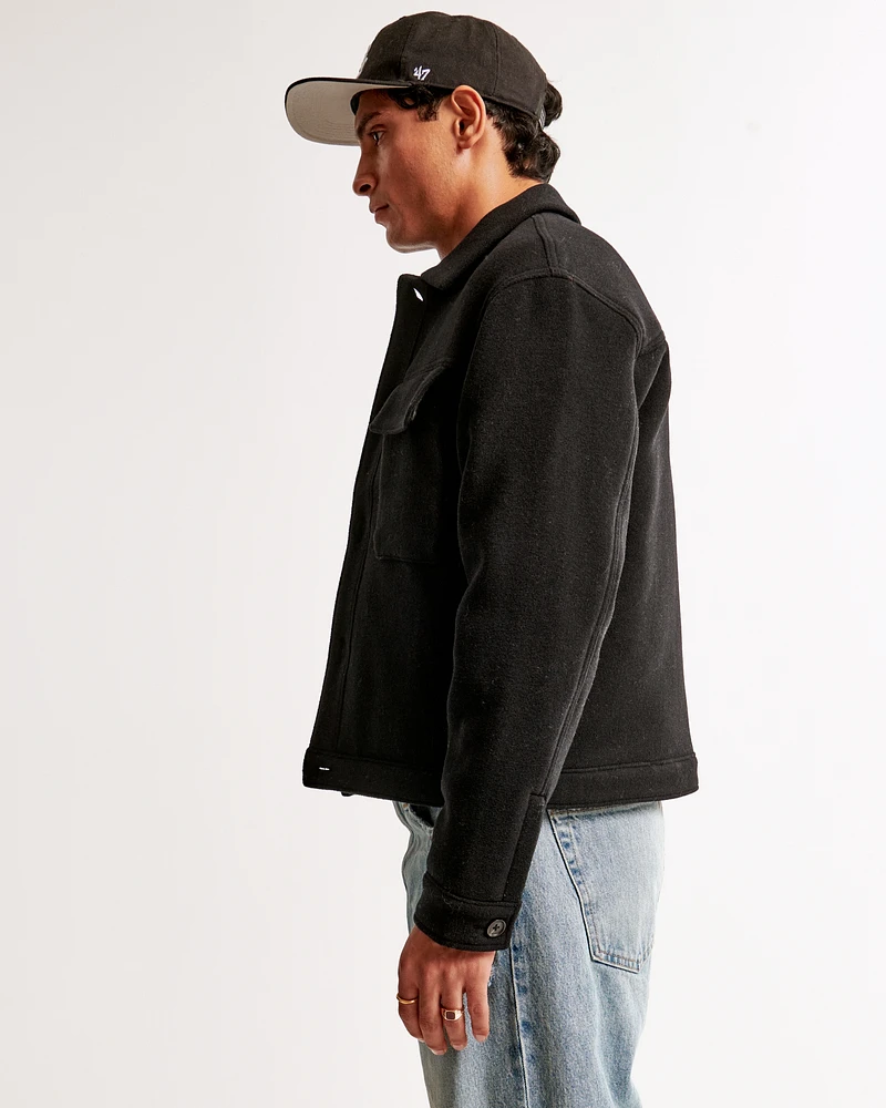 Cropped Dressy Trucker Jacket