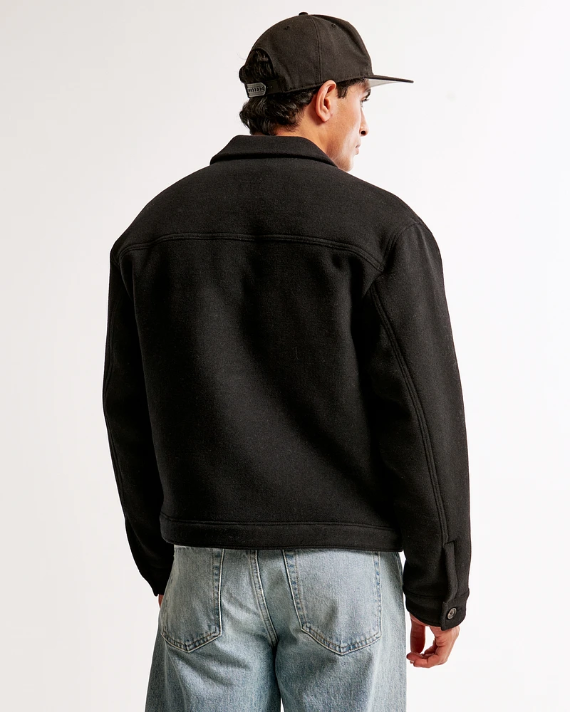 Cropped Dressy Trucker Jacket