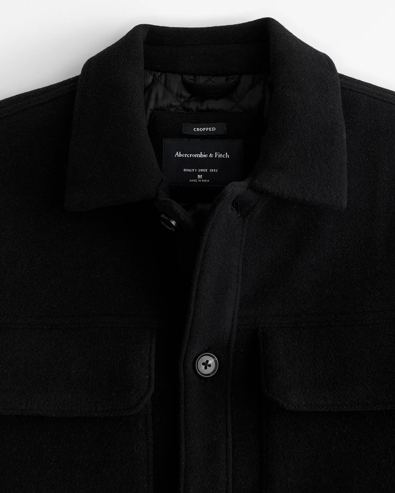 Cropped Dressy Trucker Jacket