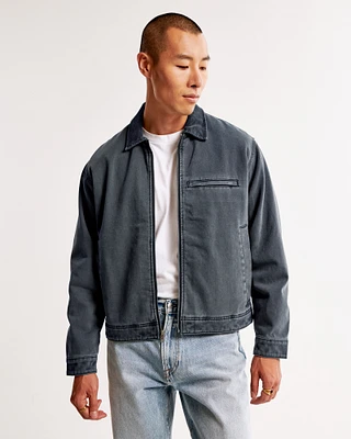Cropped Zip Workwear Jacket