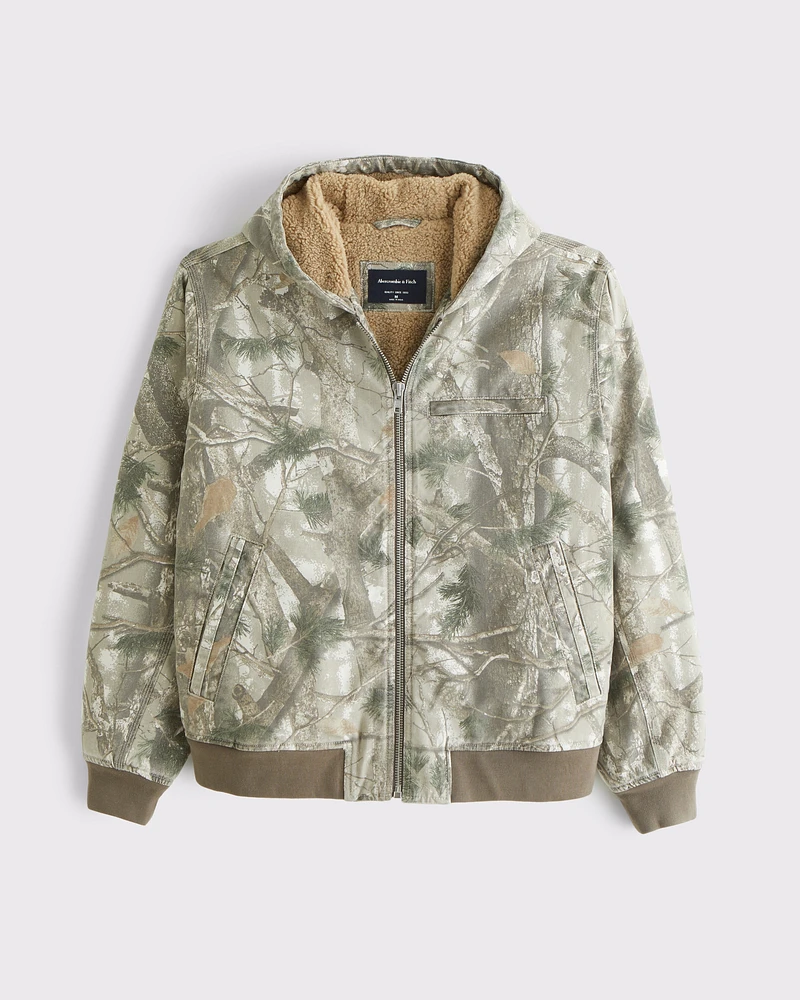 Hooded Workwear Bomber Jacket