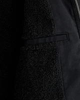 Sherpa-Lined Zip Workwear Jacket