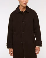 Wool-Blend Mac Coat