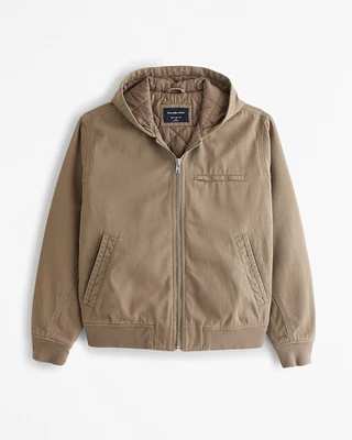 Hooded Workwear Bomber Jacket