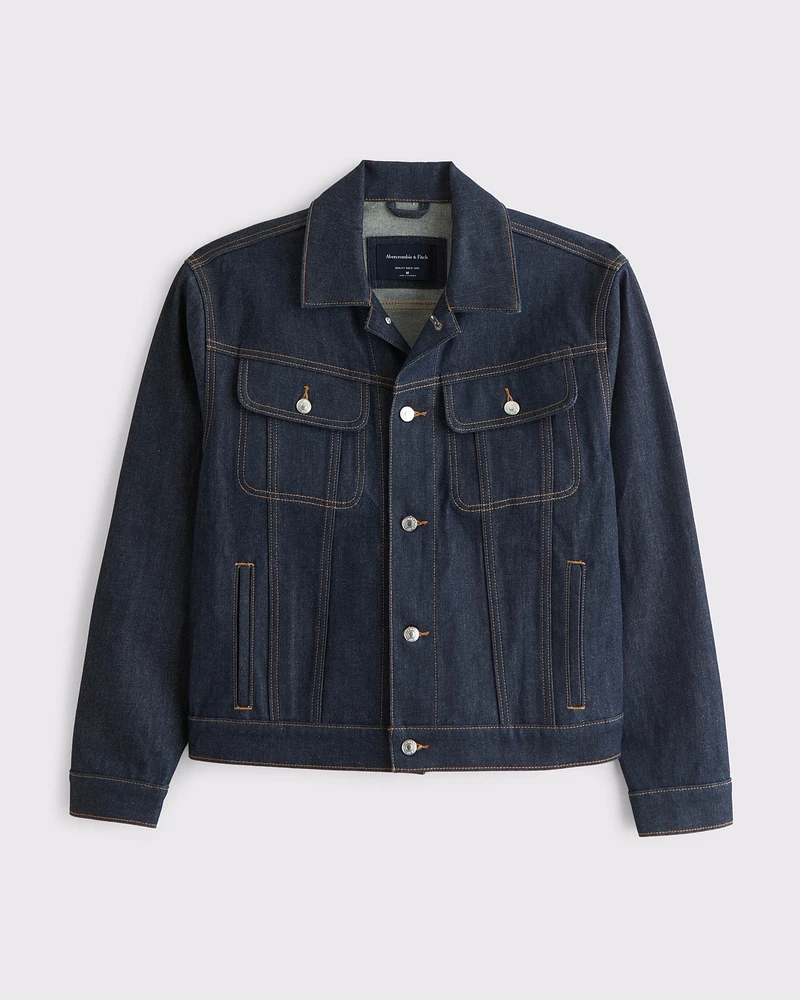 Cropped Denim Trucker Jacket