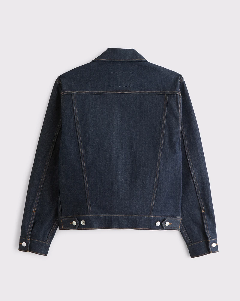 Cropped Denim Trucker Jacket