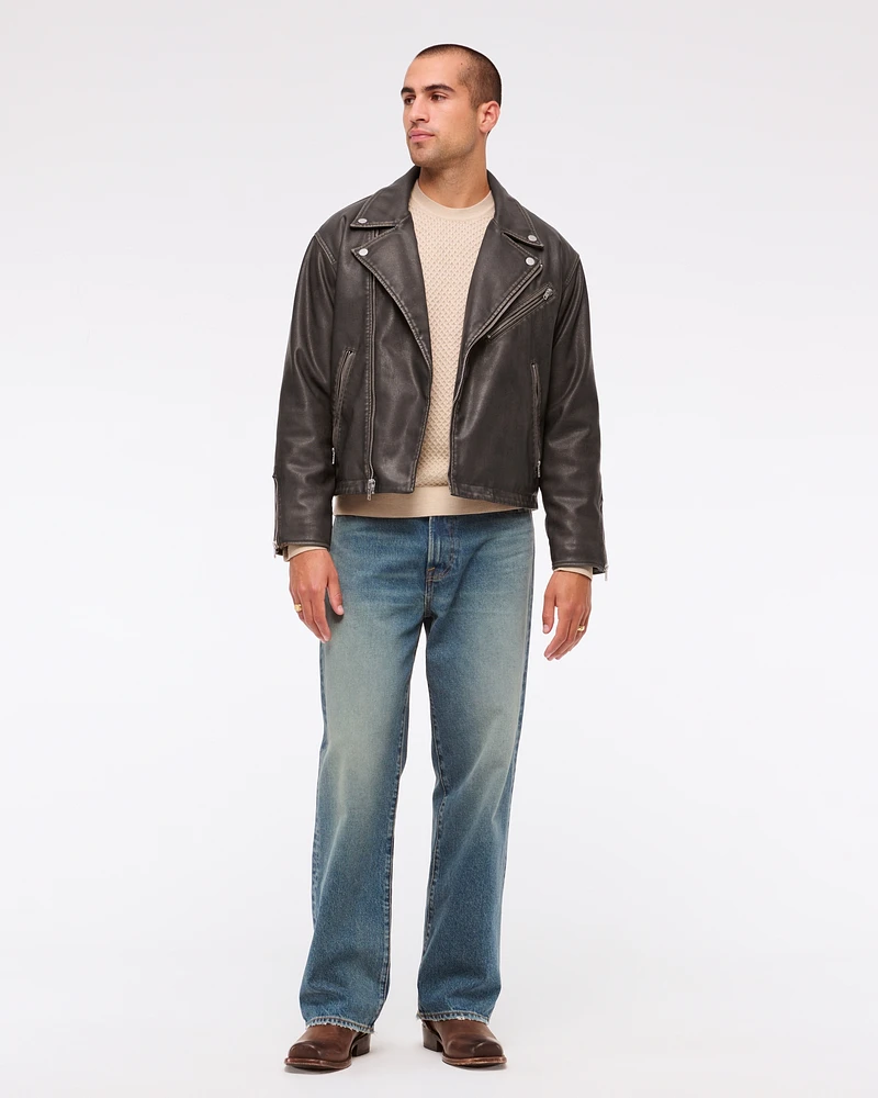 Vegan Leather Biker Jacket