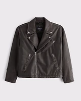 Vegan Leather Biker Jacket