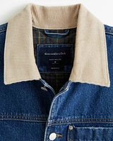 Cropped Flannel-Lined Workwear Jacket