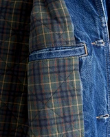 Cropped Flannel-Lined Workwear Jacket