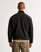 Sherpa-Lined Workwear Jacket