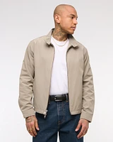Cropped Mockneck Harrington Jacket