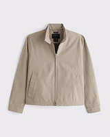 Cropped Mockneck Harrington Jacket
