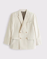 The A&F Collins Double-Breasted Linen-Blend Blazer