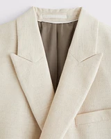 The A&F Collins Double-Breasted Linen-Blend Blazer